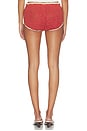 view 4 of 6 Crochet Rugby Micro Shorts in Cream Red