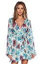 view 1 of 4 Naughty Robe in Blue Floral