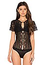 view 2 of 5 x SKIVVIES Elsa Lace Bodysuit in Black
