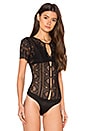 view 3 of 5 x SKIVVIES Elsa Lace Bodysuit in Black