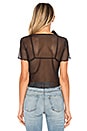 view 3 of 5 Sparkle Mesh Tee in Black Glitter