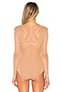 view 4 of 6 Sparkle Mesh Bodysuit in Rose Gold