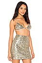 view 2 of 4 Eloise Sequin Bra Top in Champagne Sequin