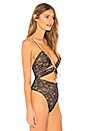 view 3 of 5 Romy Front Tie Bodysuit in Noir