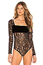 view 2 of 5 Romy Long Sleeve Bodysuit in Noir