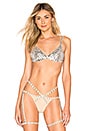 view 1 of 5 For Love & Lemon Sin City Triangle Bra in Nude Diamonds
