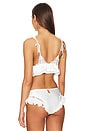 view 3 of 4 Butterfly Lace Ruffle Bralette in White