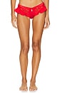 view 1 of 4 Butterfly Lace Ruffle Cheeky Panty in Red