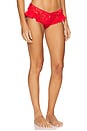 view 2 of 4 Butterfly Lace Ruffle Cheeky Panty in Red