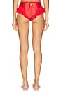 view 3 of 4 Butterfly Lace Ruffle Cheeky Panty in Red