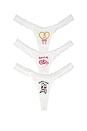 view 1 of 6 Bachelorette Thong Panty Pack of 3 in White