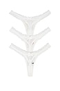 view 2 of 6 Bachelorette Thong Panty Pack of 3 in White