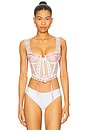 view 2 of 5 Rose Milk Eyelet Bustier in Pink