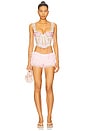 view 5 of 5 Rose Milk Eyelet Bustier in Pink