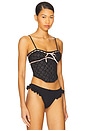 view 3 of 5 Elena Eyelet Bustier in Black