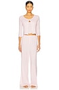view 4 of 4 Elliana Wide Leg Pant in Dusty Pink