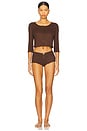 view 4 of 4 Elliana Sleep Short in Chocolate