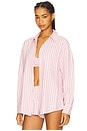 view 3 of 6 Mindy Striped Button Down Shirt in Pink