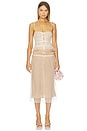 view 5 of 6 Devon Dot Midi Skirt in White