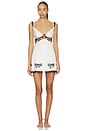view 1 of 4 Bow Time Slip Dress in Cream & White