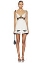 view 2 of 4 Bow Time Slip Dress in Cream & White