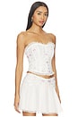 view 2 of 5 Spring Blossom Corset Top in White