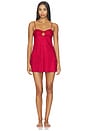 view 2 of 5 ROBE CARACO COURTE GLITTER SLIP DRESS in Red