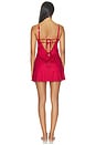 view 4 of 5 ROBE CARACO COURTE GLITTER SLIP DRESS in Red