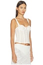 view 2 of 5 Eyelet Rose Bustier in Off White