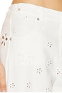 view 6 of 6 Daisy Eyelet Baggy Jeans in White