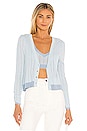 view 1 of 4 Rhea Pointelle Cardigan in Light Blue