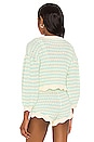 view 3 of 4 Lizzy Stripe Knit Cardigan in Mint