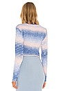 view 3 of 4 Celeste Twist Front Crop Sweater in Blue