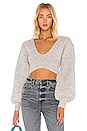 view 2 of 5 Amelia Crop Sweater in Grey