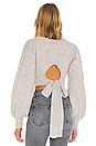 view 4 of 5 Amelia Crop Sweater in Grey