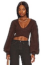 view 2 of 4 Amelia Crop Sweater in Brown