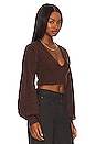 view 3 of 4 Amelia Crop Sweater in Brown