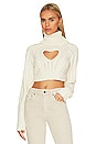 view 1 of 4 Vera Cropped Cut Out Sweater in Cream