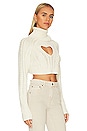 view 2 of 4 Vera Cropped Cut Out Sweater in Cream
