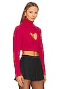 view 2 of 4 Vera Cutout Sweater in Fuchsia