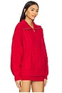 view 2 of 4 Drina Henley Knit Sweater in Red