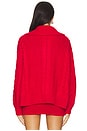 view 3 of 4 Drina Henley Knit Sweater in Red