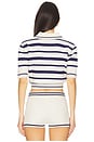 view 3 of 4 POLO DE RAYAS DE POINTELLE SIMONA in Navy