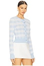 view 2 of 4 Gingham Knit Cardigan in Blue