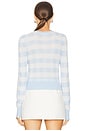 view 3 of 4 Gingham Knit Cardigan in Blue
