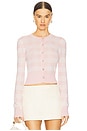 view 1 of 4 Gingham Knit Cardigan in Pink