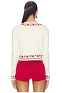 view 3 of 4 Rose Waltz Scalloped Knit Cardigan in Cream