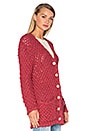 view 3 of 5 KNITZ Mulberry Cardigan in Cranberry