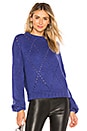 view 1 of 4 Mia Pointelle Sweater in Cobalt