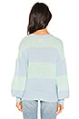view 3 of 4 Lauryn V Neck Knit in Cloud Stripe